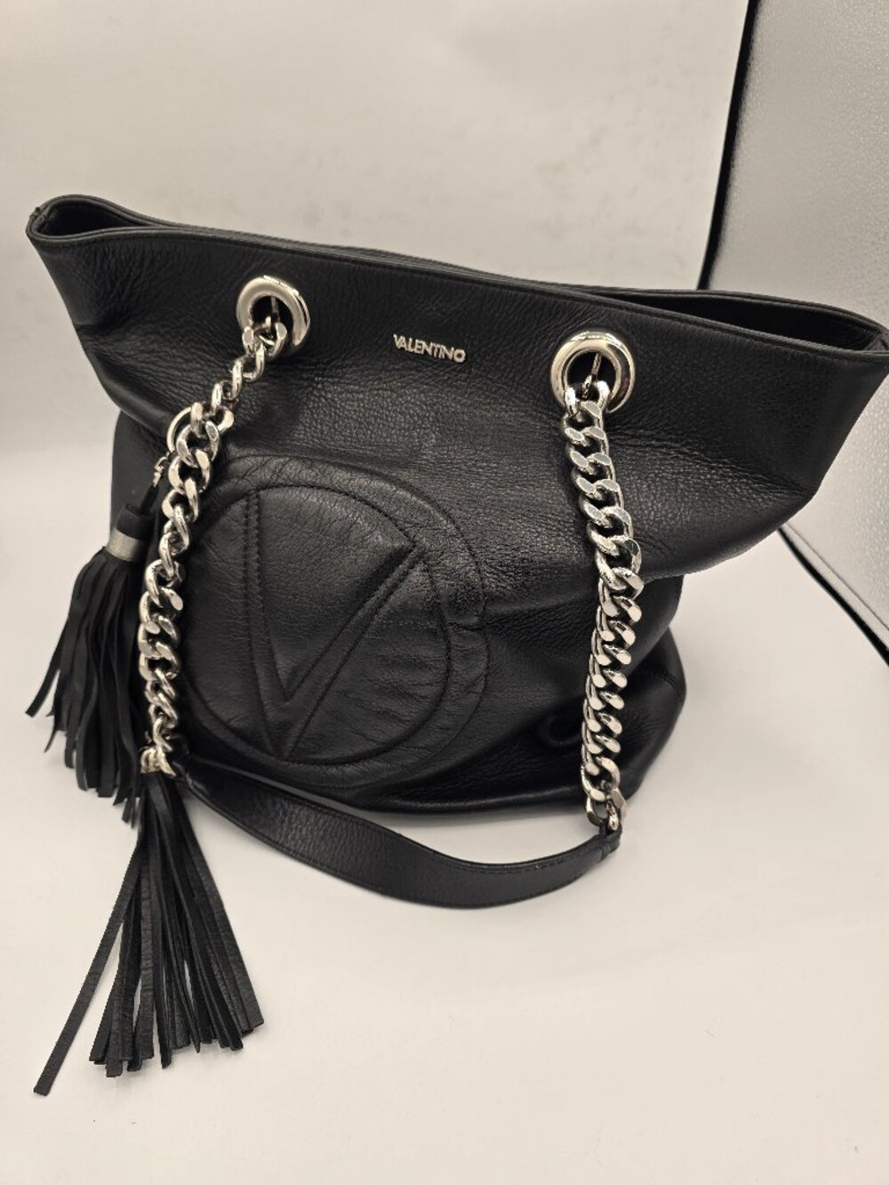 Mario Valentino Black Leather Handbag